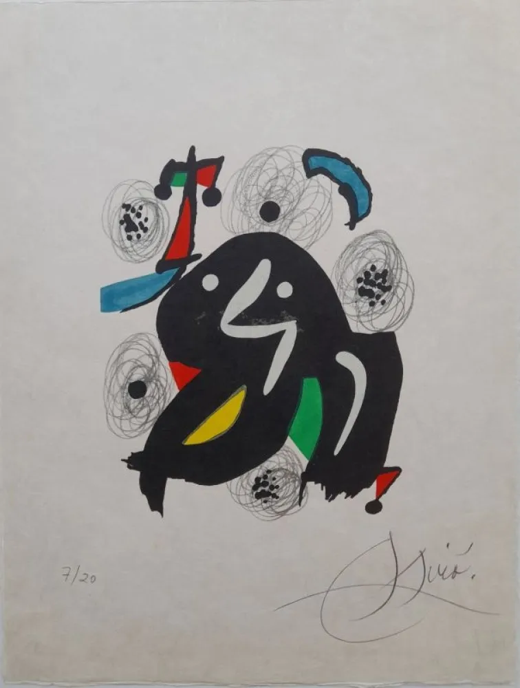 Lithograph Miró - La mélodie acide 