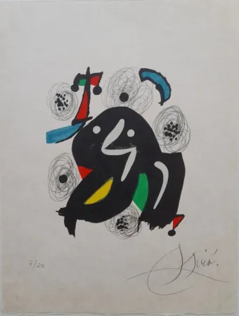 Lithograph Miró - La mélodie acide 