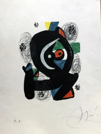 Lithograph Miró - La mélodie acide - 2