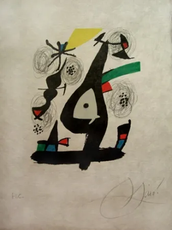Lithograph Miró - La Melodie Acide 