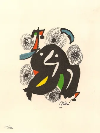 Lithograph Miró - La Melodie Acide 