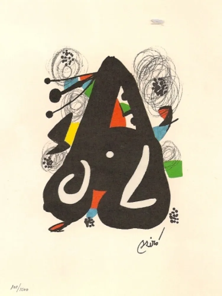 Lithograph Miró - La Melodie Acide 
