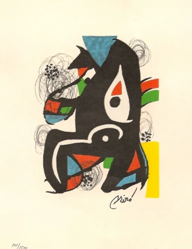 Lithograph Miró - La Melodie Acide 