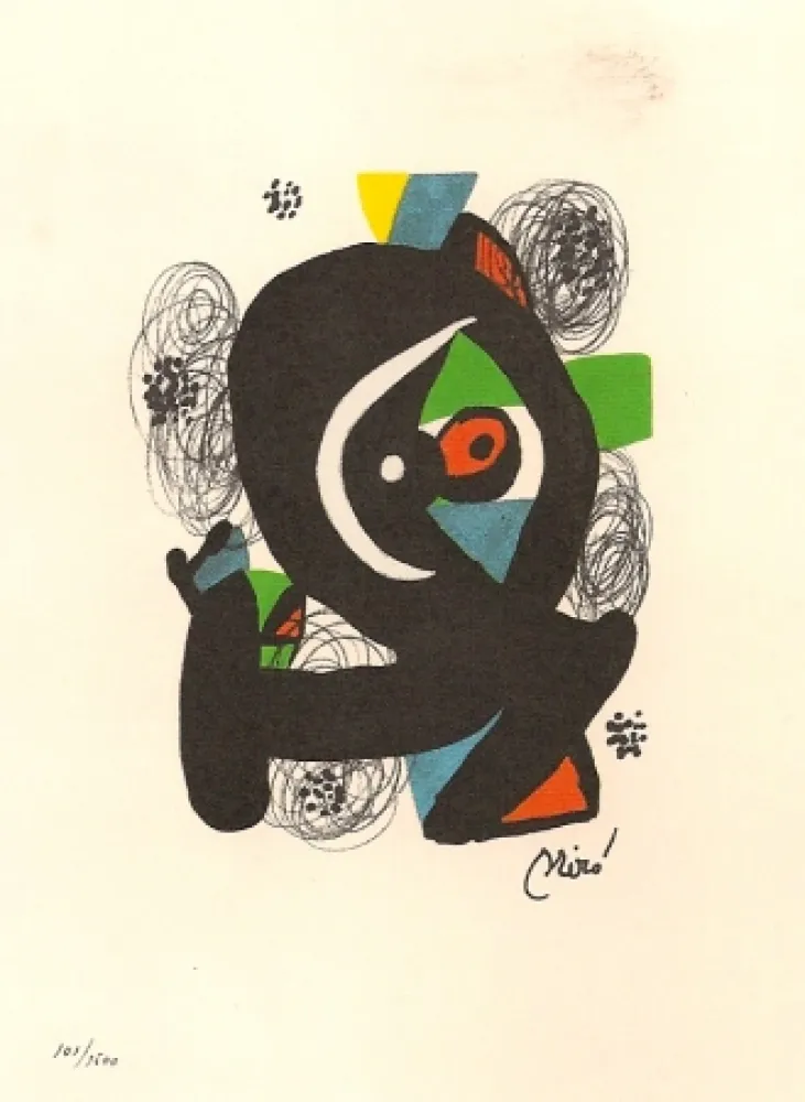 Lithograph Miró - La Melodie Acide 