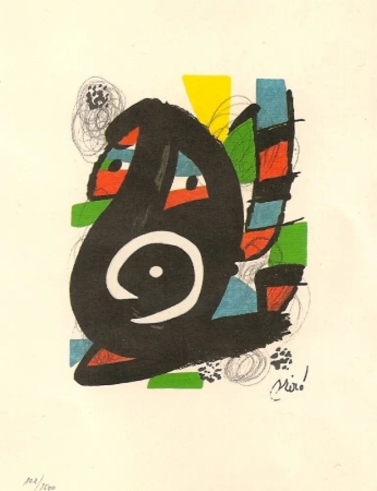 Lithograph Miró - La Melodie Acide 
