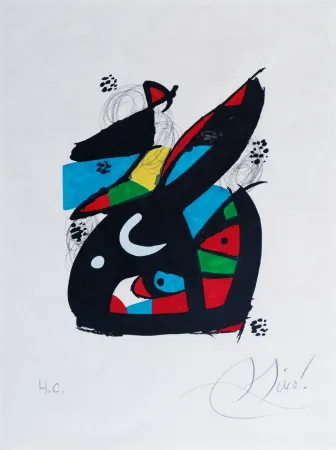 Lithograph Miró - La mélodie acide