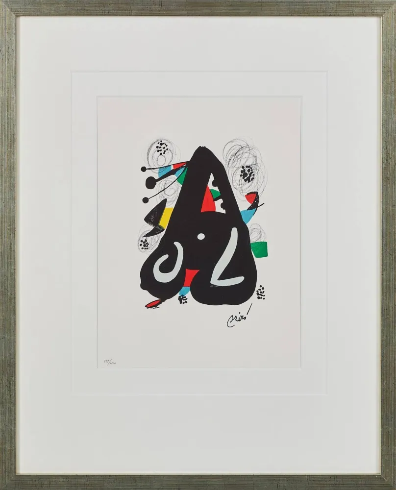Lithograph Miró - La Mélodie Acide, Planche IX