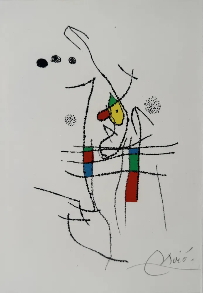 Etching And Aquatint Miró - La Spirale 