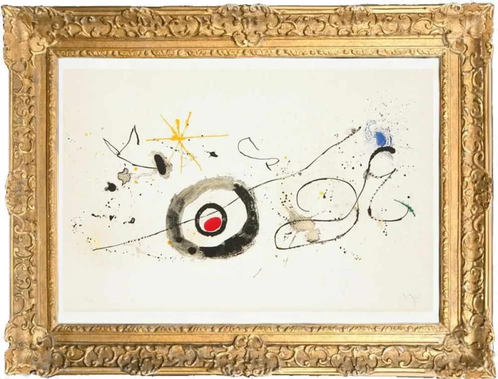 Lithograph Miró - La traversée du miroir