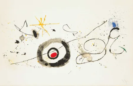 Lithograph Miró - La traversée du miroir