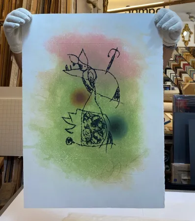 Etching And Aquatint Miró - Le criquet