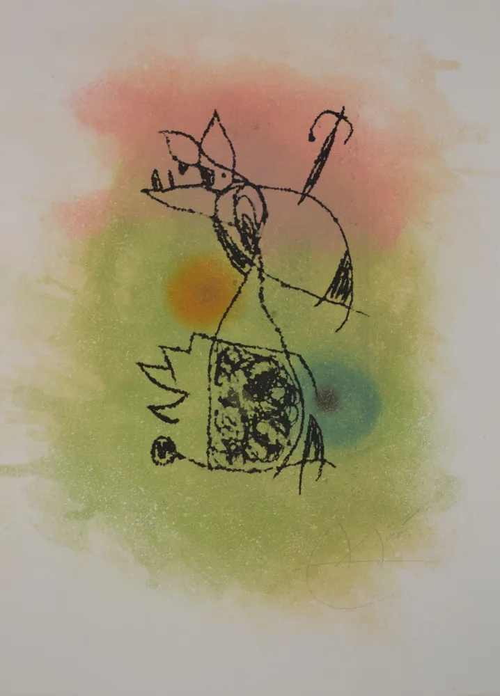 Etching And Aquatint Miró - Le Criquet - D1021