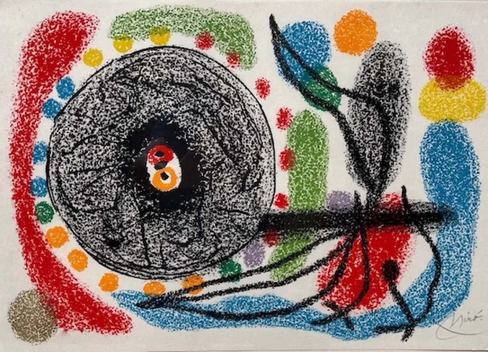 Lithograph Miró - Le Lezard aux plumes d' or