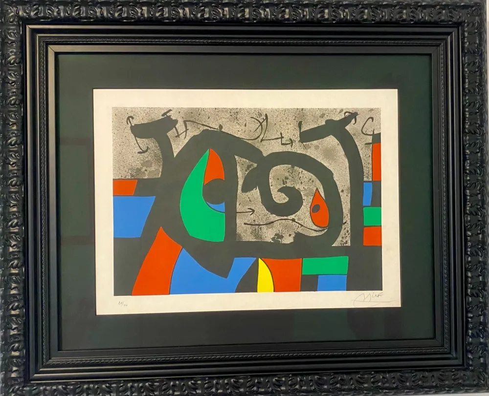 Lithograph Miró - Le lezard aux plumes d´or