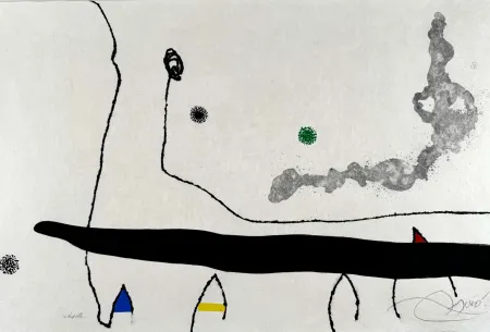Etching And Aquatint Miró - Le marteau sans maître (planche XXIII) 