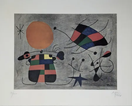 Lithograph Miró - Le Sourire des Ailes Flamboyantes 
