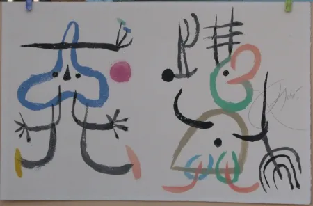 Lithograph Miró - L'enfance d'Ubu