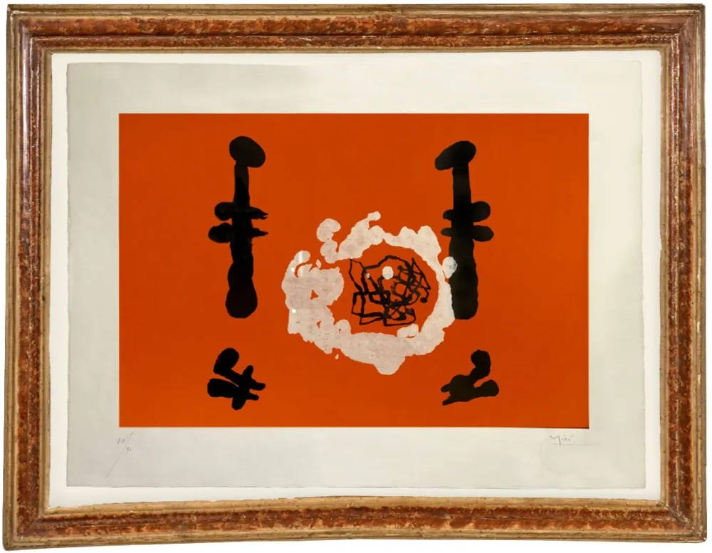 Engraving Miró - L'invention du feu