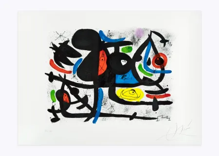 Lithograph Miró - Luge des amants II (La)
