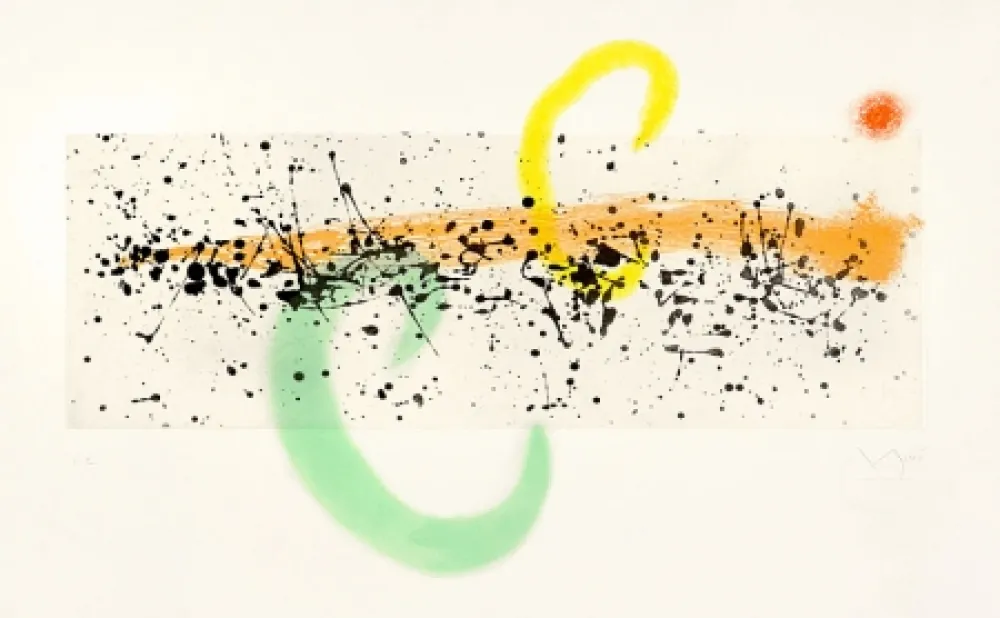 Aquatint Miró - Lune et Vent (Moon and Wind), 1963