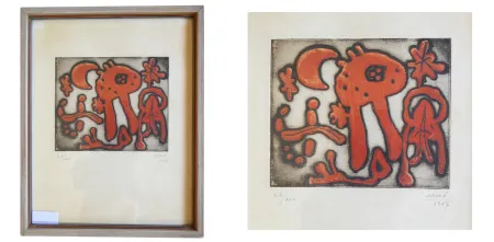 Etching Miró - (M. Leiris, The Prints of Joan Miró). 