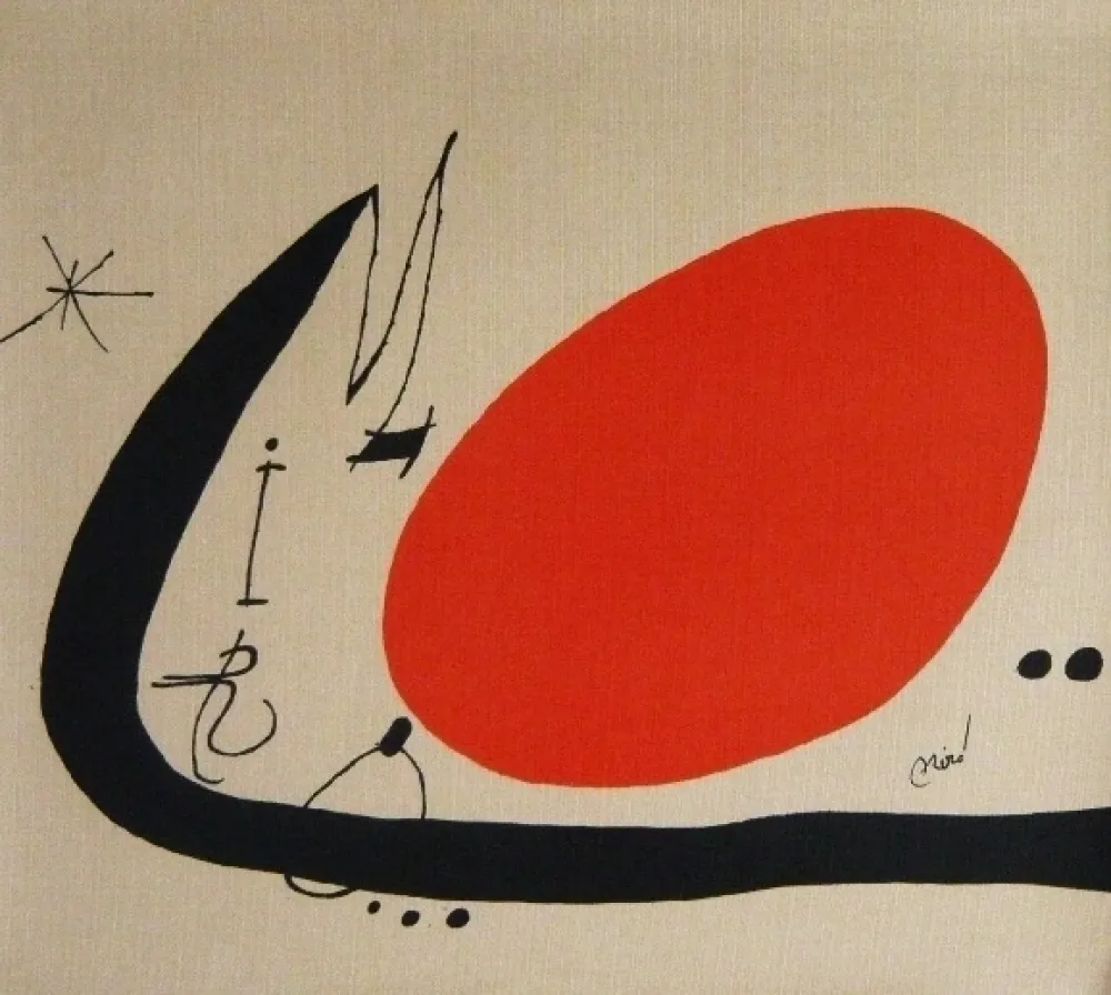 Lithograph Miró - Ma de Proverbis