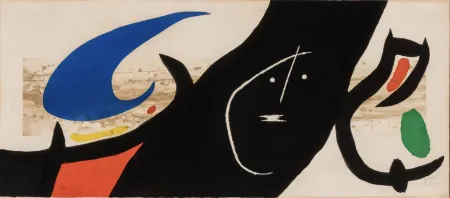 Etching And Aquatint Miró - Maja negra
