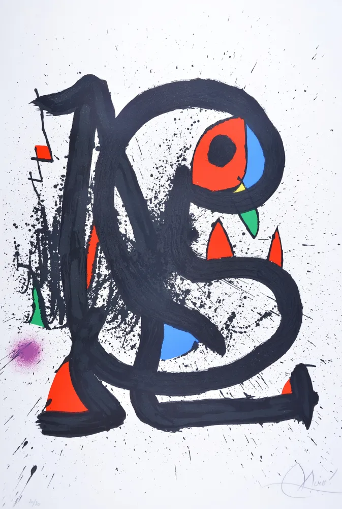Lithograph Miró - Mangeur de foudre I 