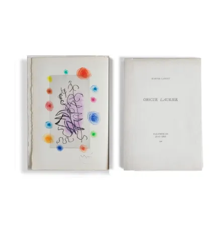 Illustrated Book Miró - Maryse Lafont. OBSCUR LAURIER. 1 eau-forte signée de Joan Miró (GLM 1962)