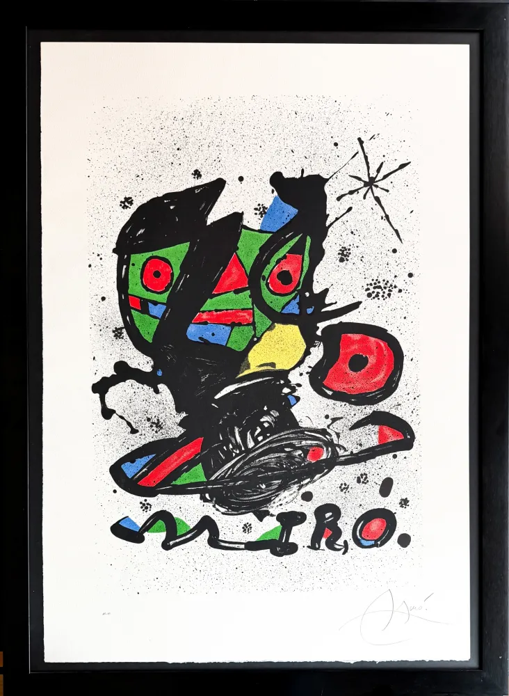 Lithograph Miró - ‘Mirò’ exhibition at the Galeria Maeght, Barcelona