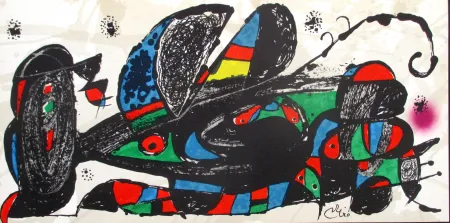 Lithograph Miró - Miro Sculpteur Persan