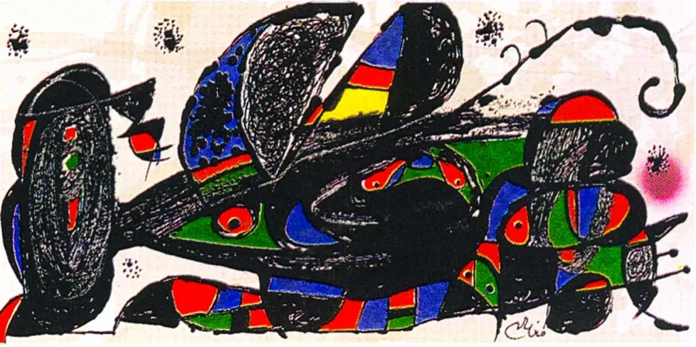 Lithograph Miró - Miro Sculptor - Iran 