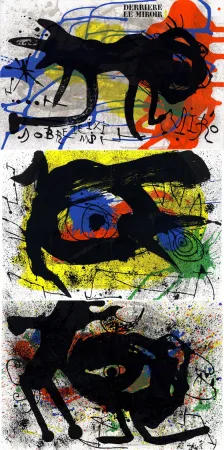 Lithograph Miró - MIRO. SOBRETEIXIMS ET SACS. Derrière le Miroir n° 203. Avril 1973.