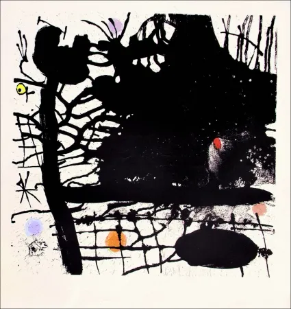 Lithograph Miró - Nuit tentaculaire