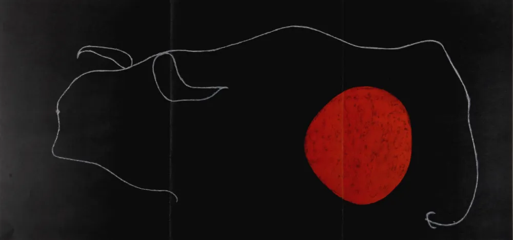 Lithograph Miró - Oiseau devant le Soleil, 1961