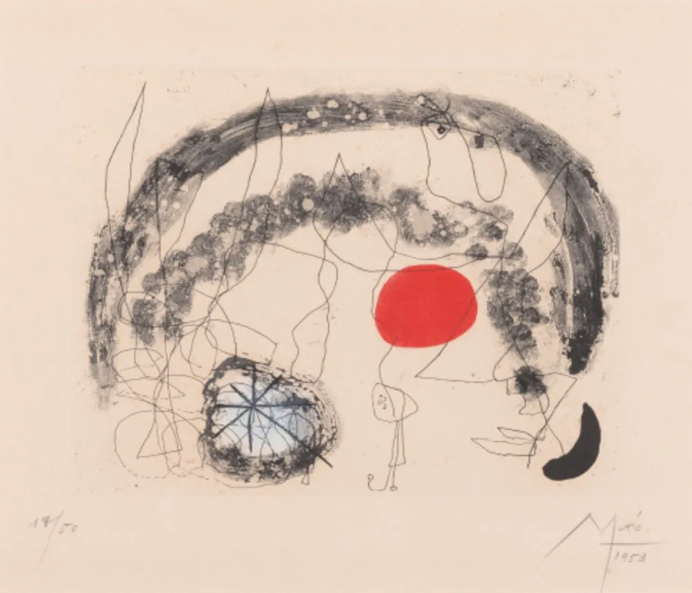 Etching And Aquatint Miró - One plate, from Série III