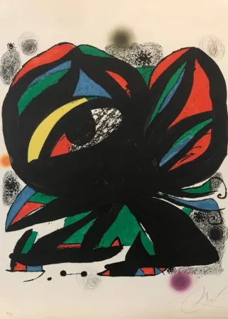 Lithograph Miró - Ouverture de la Fundacio Joan Miro Barcelone 