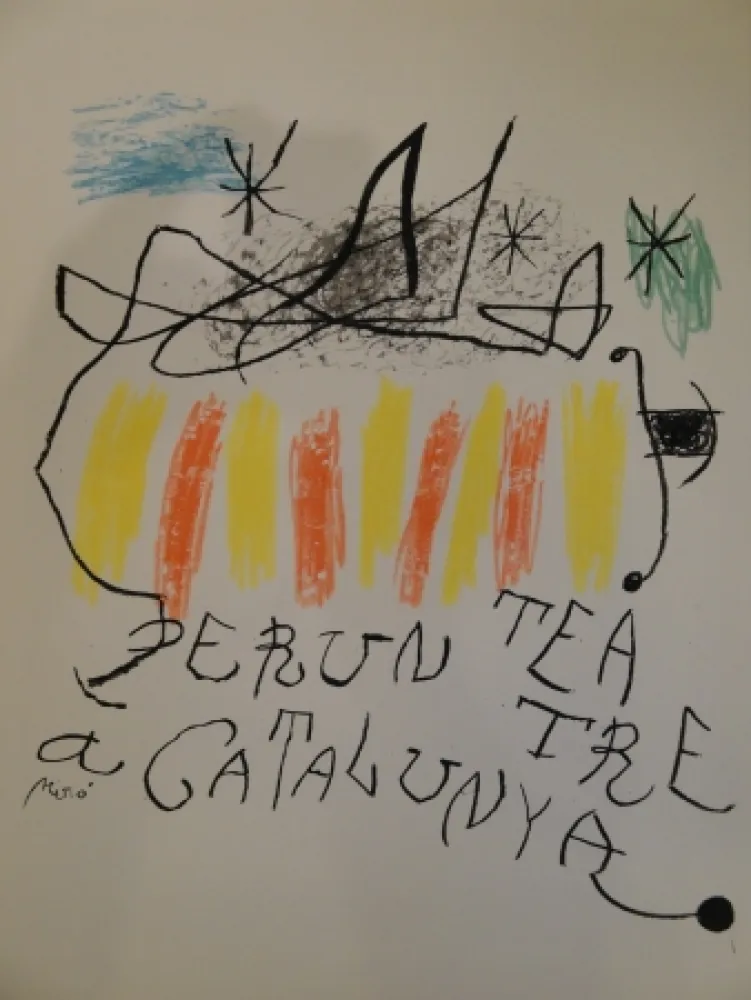 Lithograph Miró - Per un teatre a Catalunya