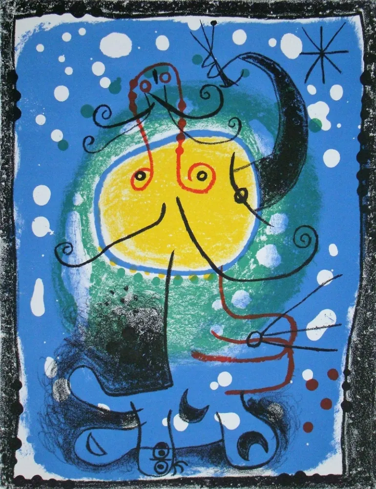 Lithograph Miró - Personnage