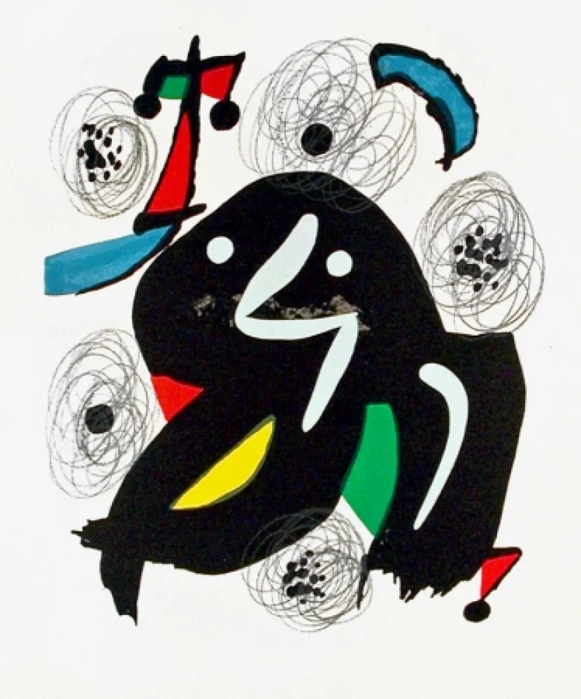Lithograph Miró - Pl. 4 from La Mélodie Acide (The Acid Melody)