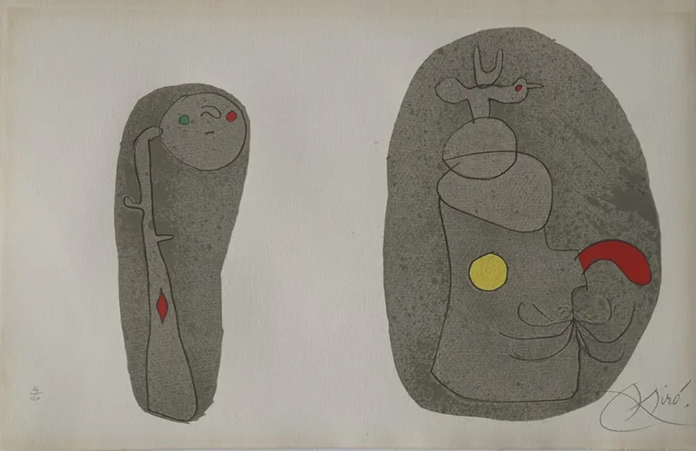 Lithograph Miró - Pl.11 from L'enfance d'Ubu
