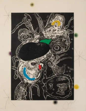 Etching And Aquatint Miró - Plate III from Espriu-Miró