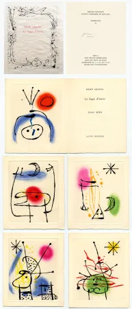Illustrated Book Miró - René Crevel. LA BAGUE D'AURORE. 6 eaux-fortes originales de Miró (1957).