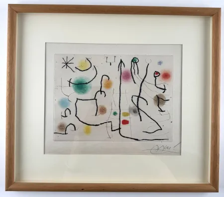 Engraving Miró - Rogelio Lacourière Pêcheur de cuivres 