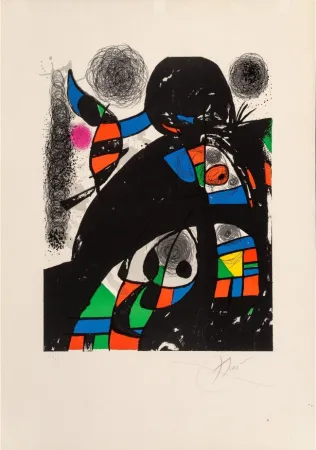 Lithograph Miró - San Lazzaro et ses amis
