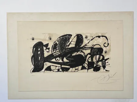 Lithograph Miró - Sans titre