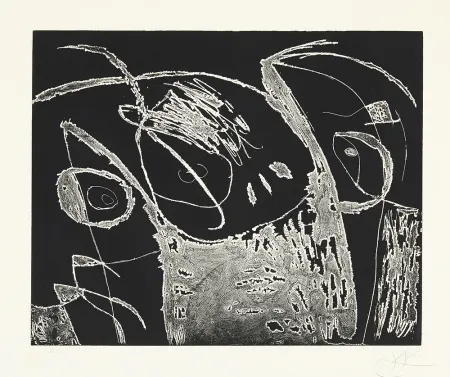 Engraving Miró - Serie Mallorca - Negro y Blanco IX