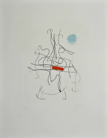 Etching And Aquatint Miró - Sonatine III