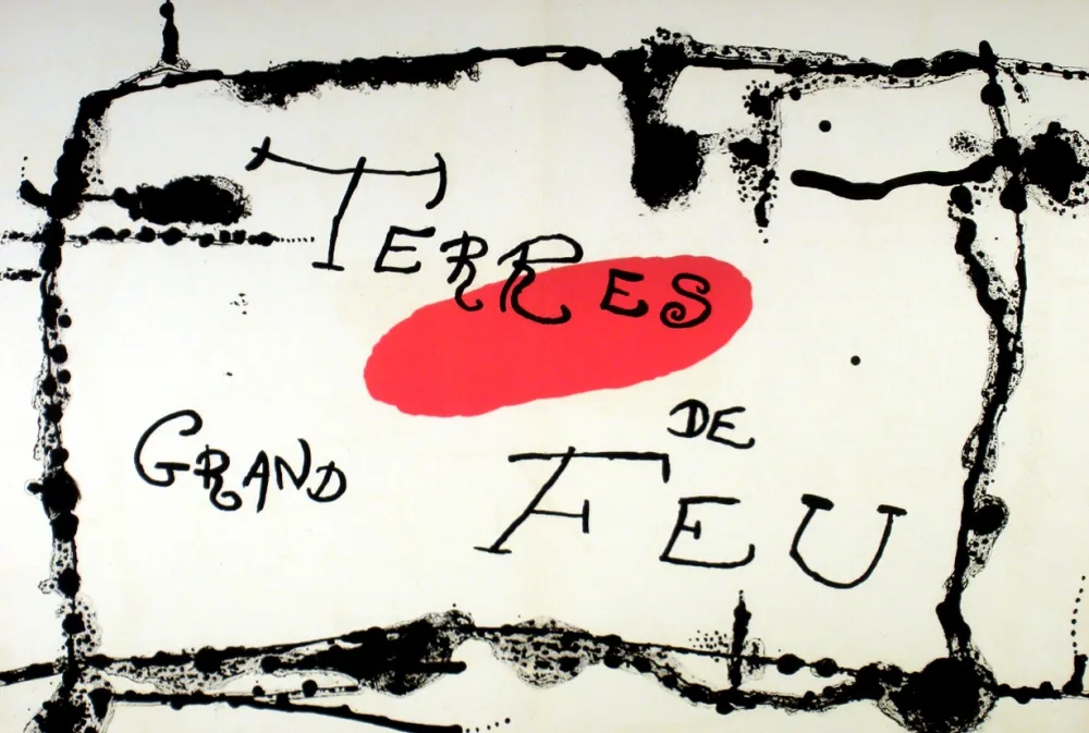 Lithograph Miró - Terres de grand feu