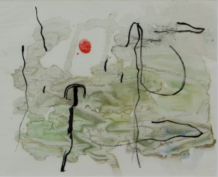 Lithograph Miró - TRACE SUR L'EAU